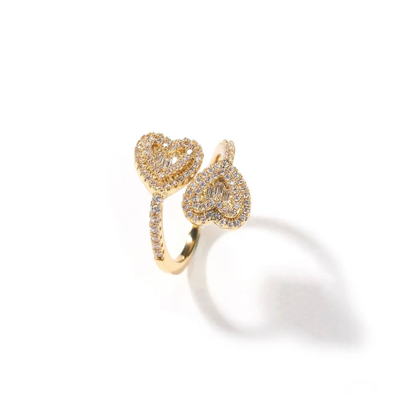 DOUBLE HEART ADJUSTABLE | RING