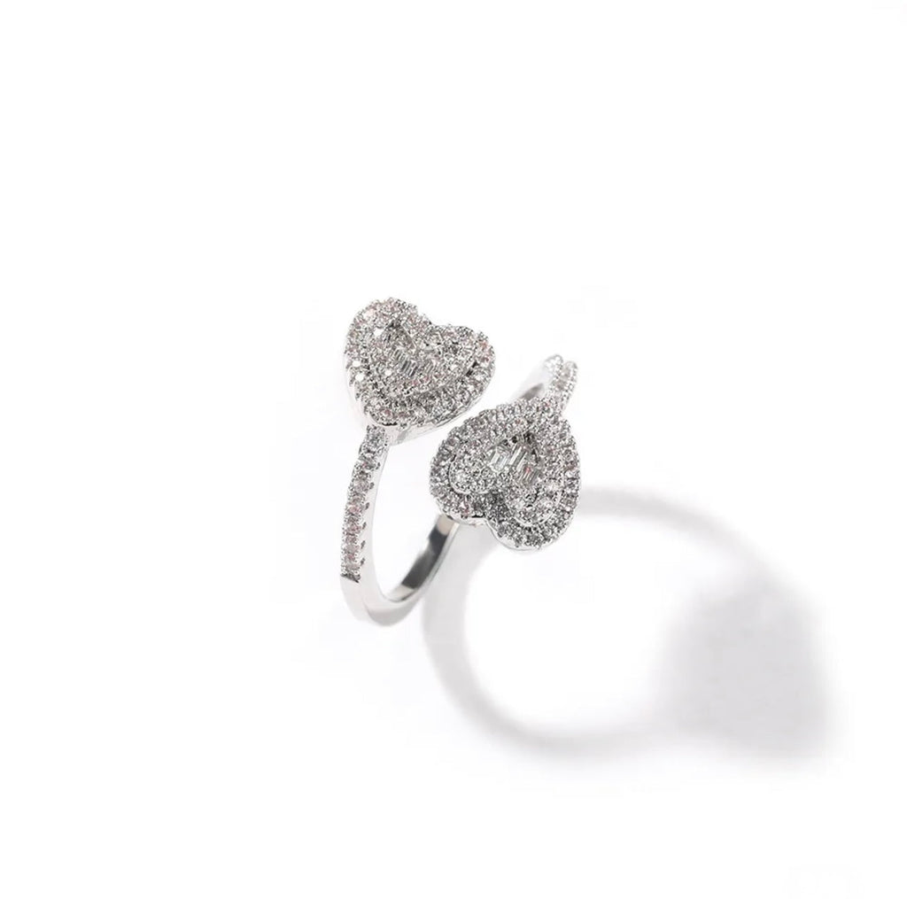 DOUBLE HEART ADJUSTABLE | RING