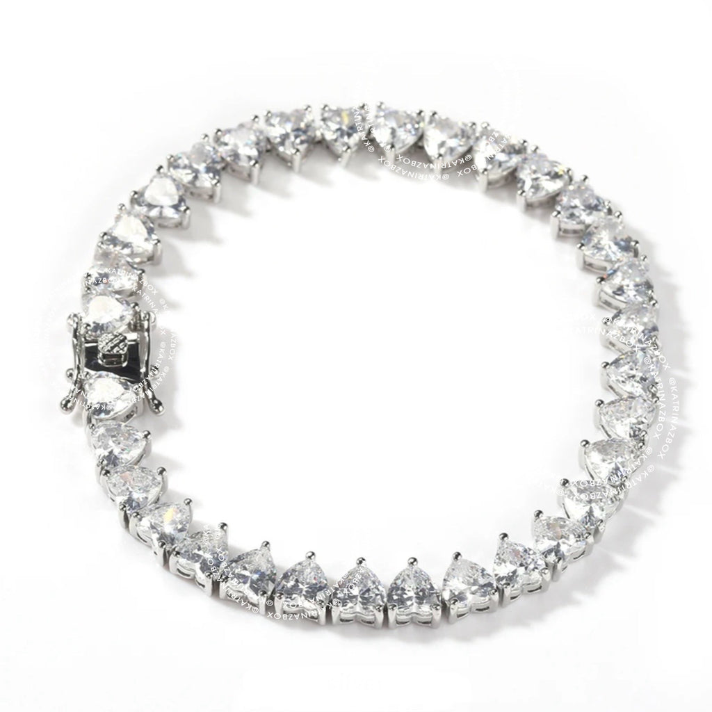 DIAMOND DROP HEART | TENNIS BRACELET