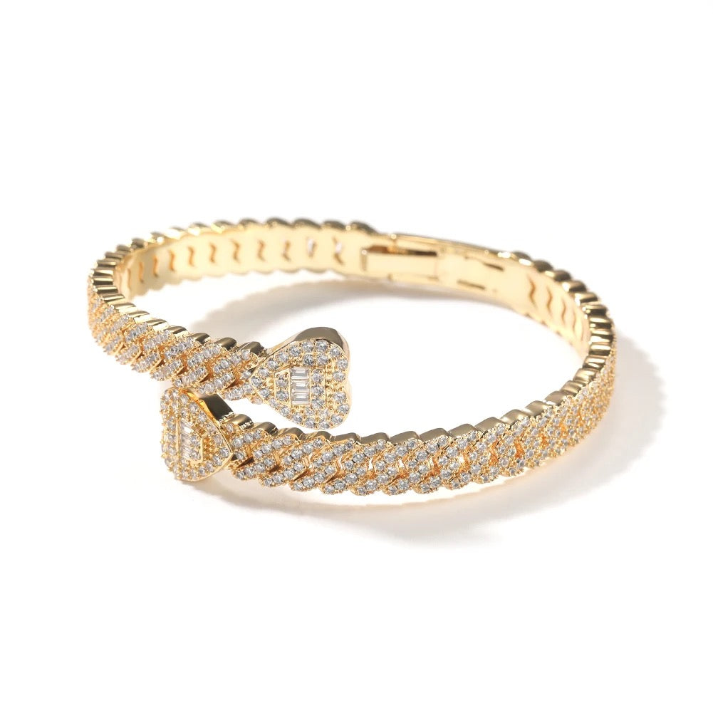 ICED CUBAN HEARTS | BANGLE