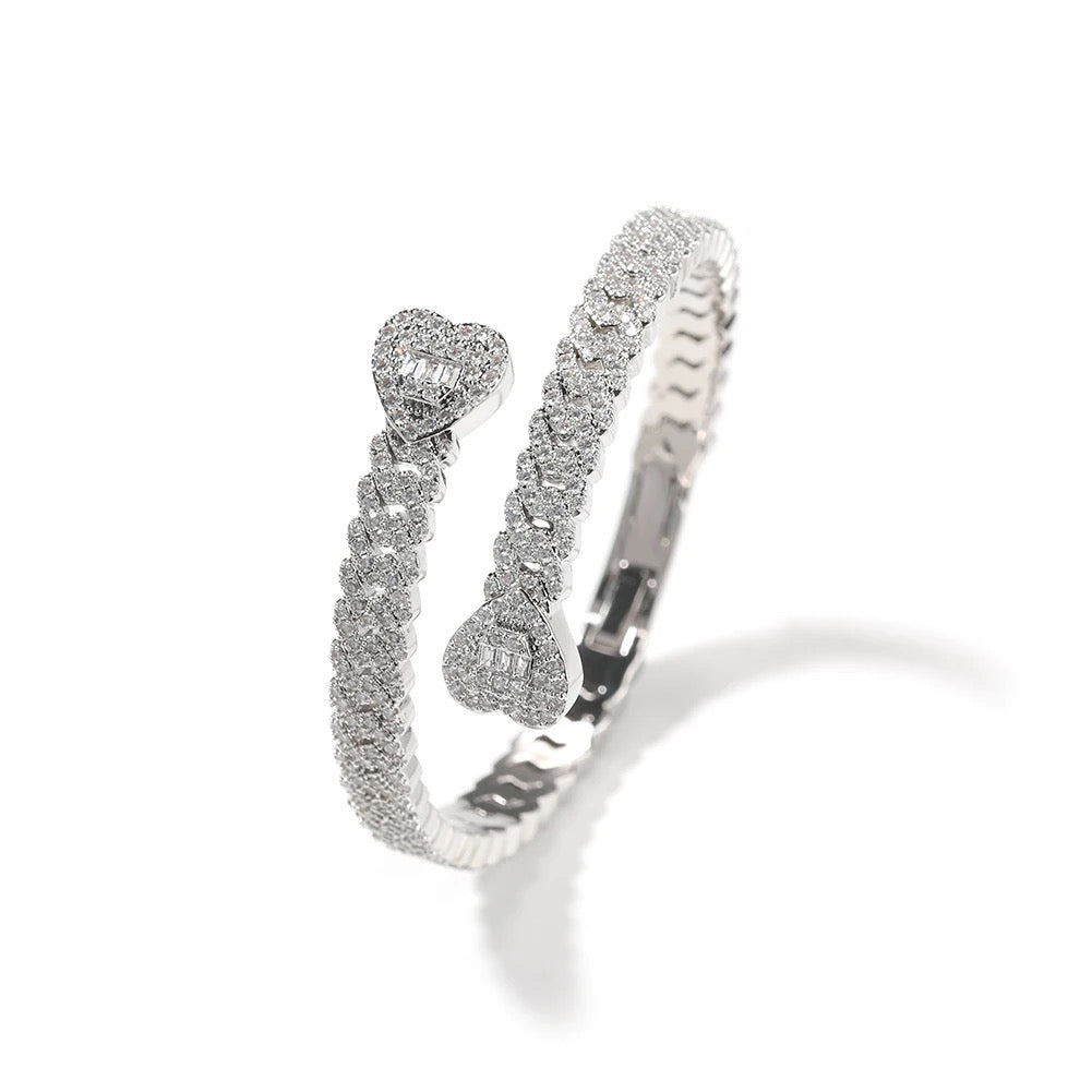 ICED CUBAN HEARTS | BANGLE
